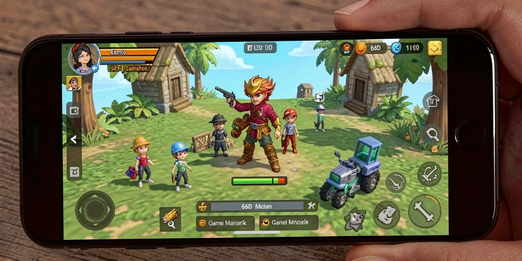 Tangkapan layar gameplay Idle 66D yang memikat.