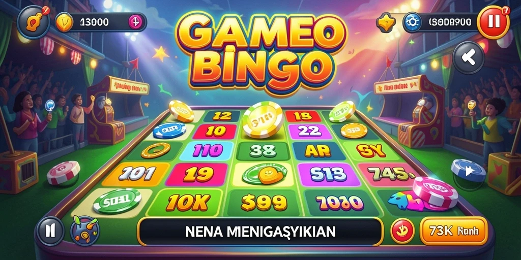 Tangkapan layar <strong>73K</strong> menampilkan gameplay Bingo yang seru dan interaktif.
