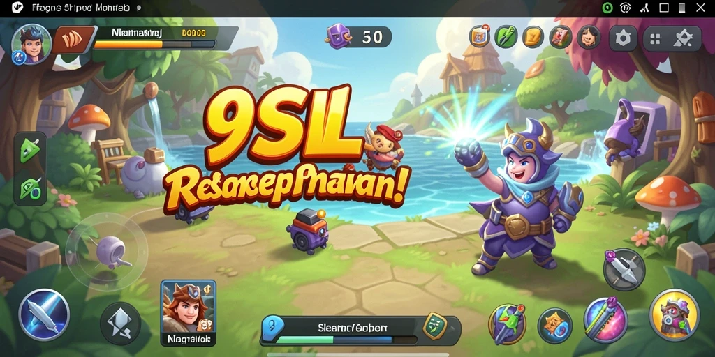 Screenshot utama 9SL menampilkan gameplay yang menyenangkan dan penuh warna.