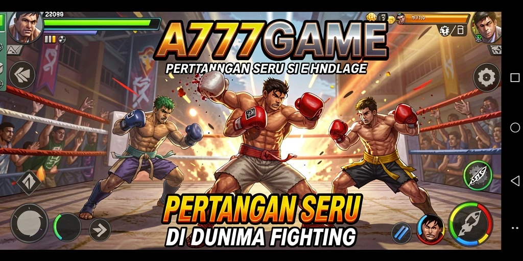Tangkapan layar gameplay A777GAME dengan aksi pertarungan yang intens.