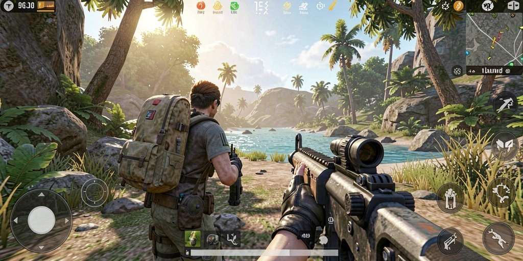 Gambar menampilkan gameplay BINTANGMPO yang mendebarkan dan dinamis.