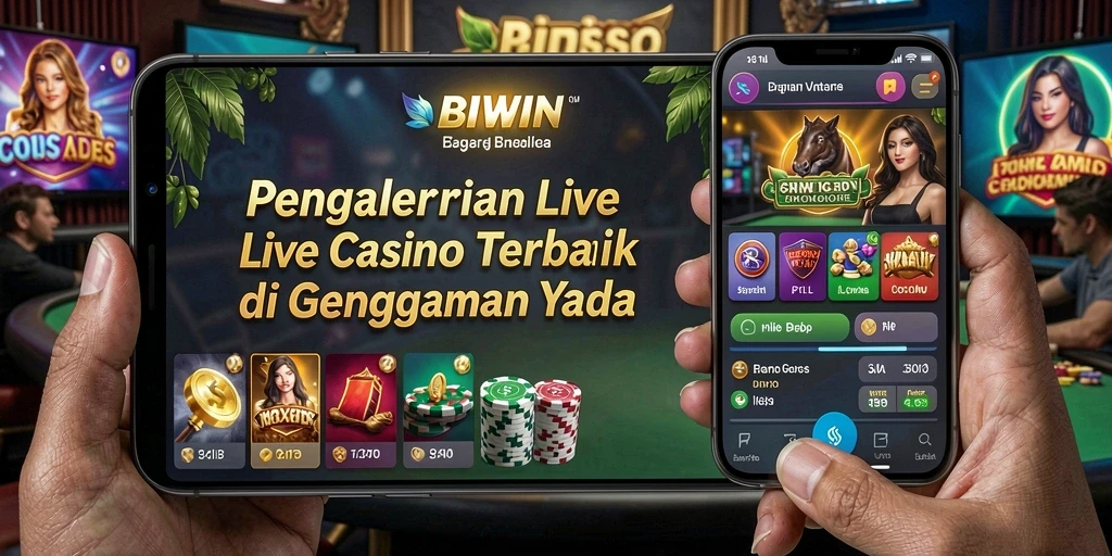 Tampilan gameplay Live Casino yang memukau dan interaktif di BIWIN.