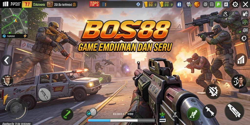 Tampilan gameplay seru dan mendebarkan di BOS88.