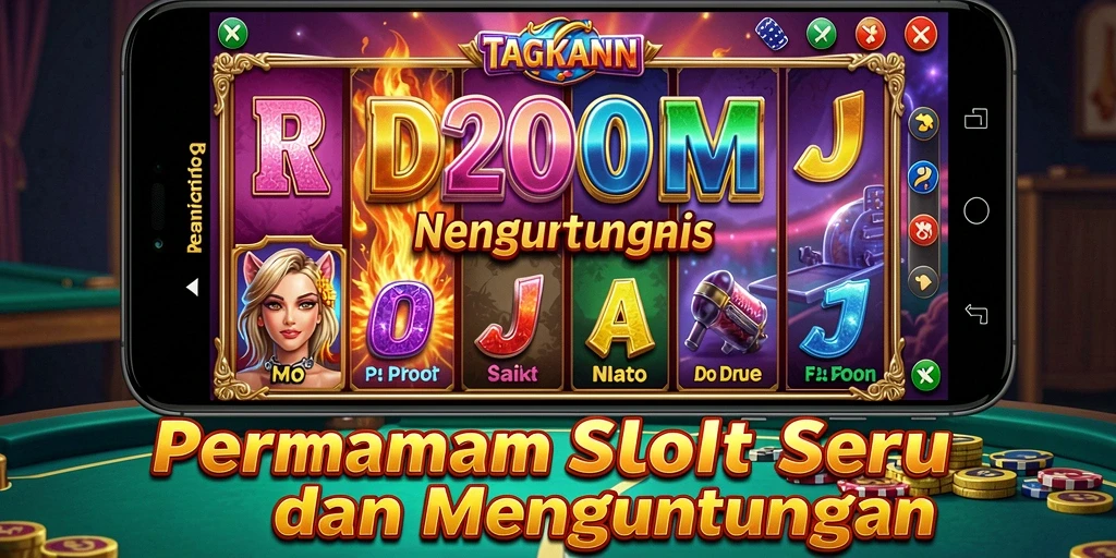 Screenshot gameplay D200M menampilkan keseruan permainan slot.
