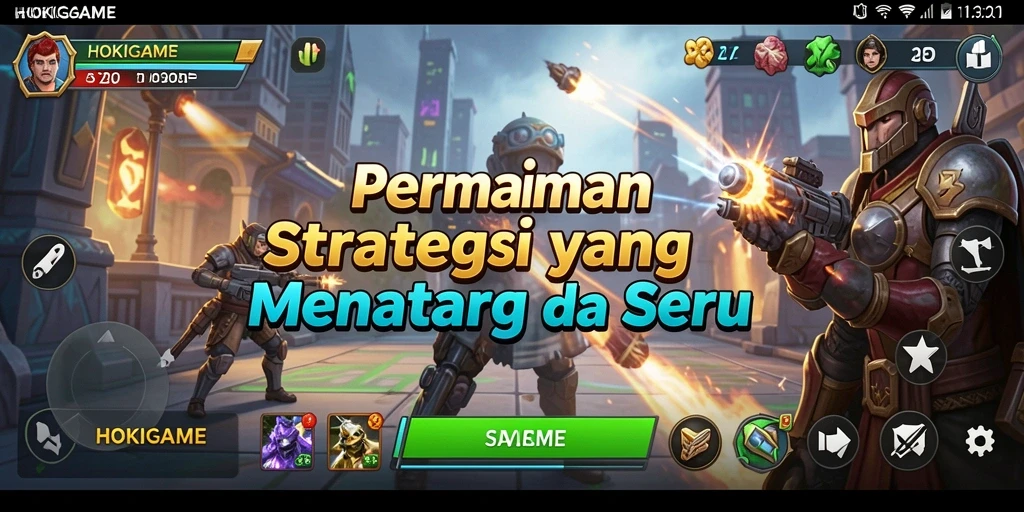 Tampilan gameplay HOKIGAME yang penuh strategi dan aksi.