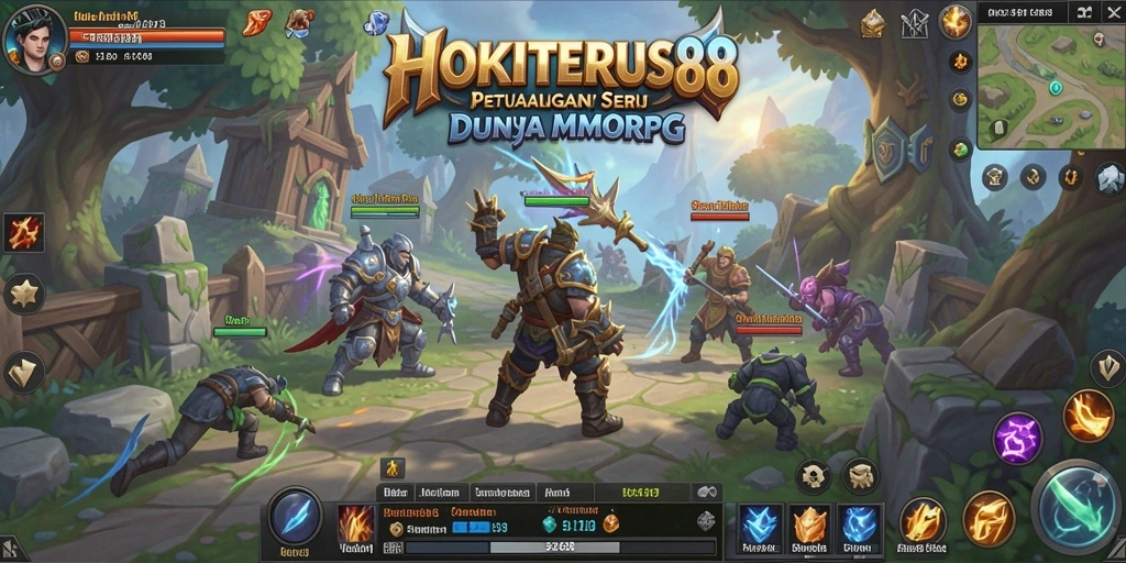 Screenshot utama HOKITERUS88 menampilkan aksi seru dalam dunia MMORPG.