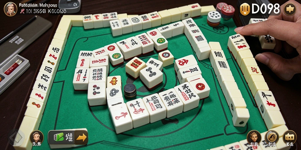 Tampilan gameplay seru dari Mahjong dalam ID098.