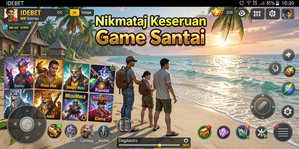 Screenshot IDEBET menampilkan gameplay yang santai dan menyenangkan.