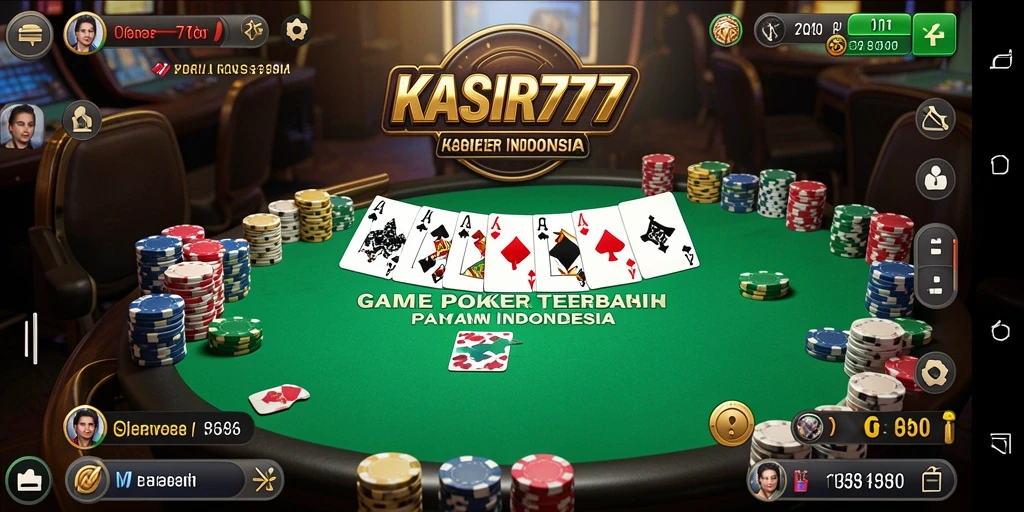 Tampilan screenshot KASIR777 yang memukau menampilkan gameplay poker terbaik.