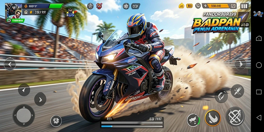 Gameplay seru PANDORA99 dalam balapan motor yang mendebarkan.