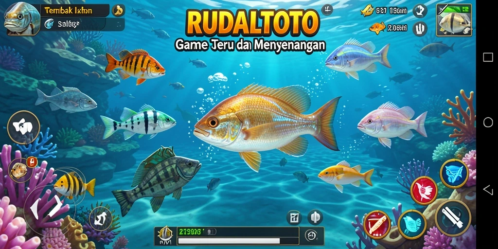 Tampilan gameplay menarik dari RUDALTOTO yang penuh warna dan dinamis.