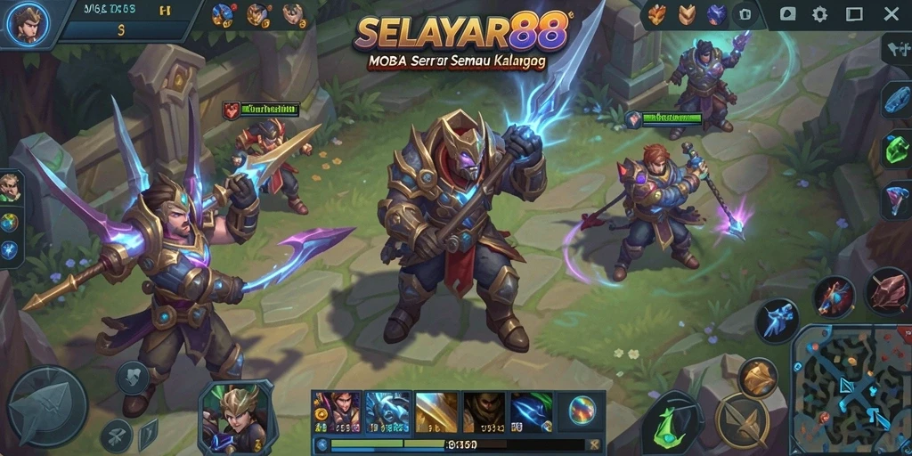Tampilan gameplay seru di SELAYAR88 saat pertempuran intens.