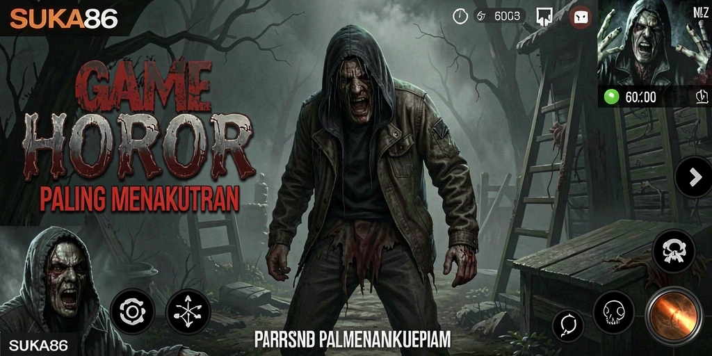 Screenshot gameplay menakutkan dalam SUKA86.