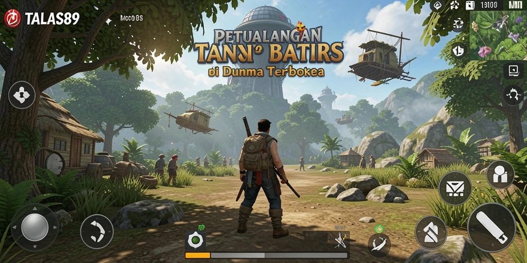 Screenshot gameplay TALAS89 menampilkan petualangan mendebarkan di dunia terbuka.