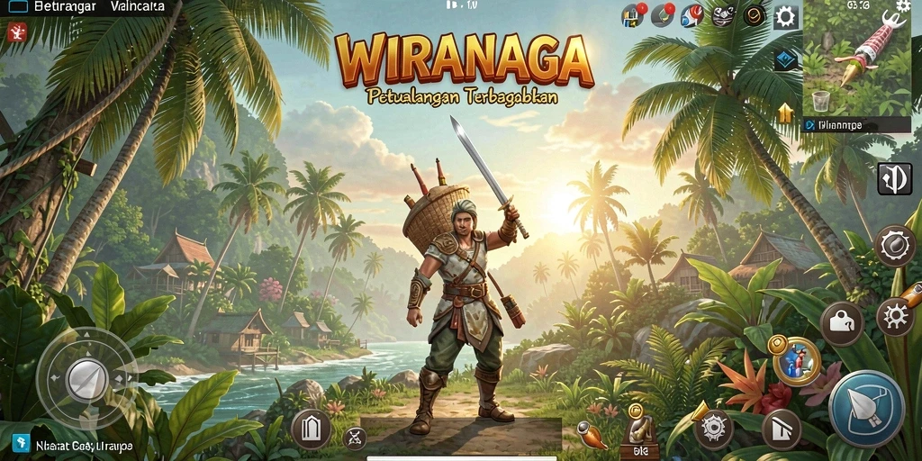 Screenshot gameplay yang menampilkan petualangan di dunia terbuka.